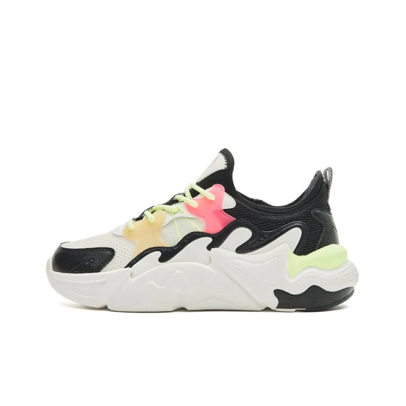 Erke Mu Yu Low Top Casual Shoes Women's Black Peach Pink-0