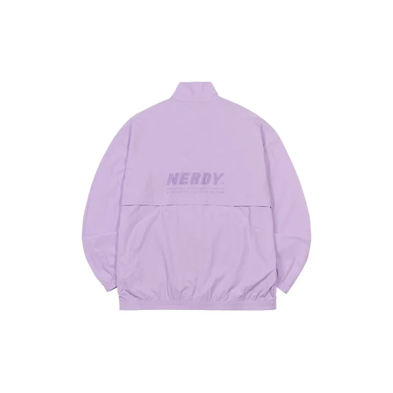 NERDY Water-Resistant Quick-Dry Windproof Windbreaker Jacket Unisex Bright Purple-1