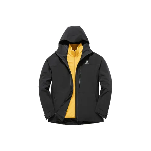 SALOMON Windbreaker Jackets Unisex Black