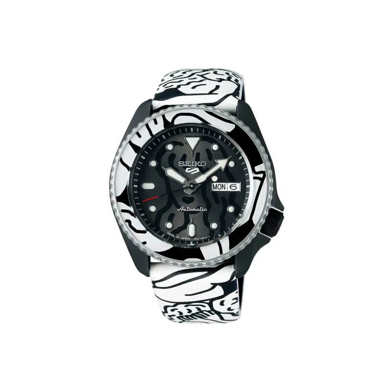 SEIKO Automatic Mechanical Movement Leather Watch Bands Watch Men's Watches Black Dial-0