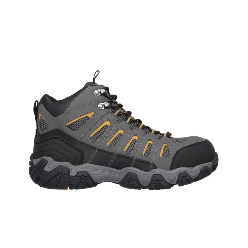 Skechers Work Hiking / Trekking Shoes Men High-Top Dark Gray-1