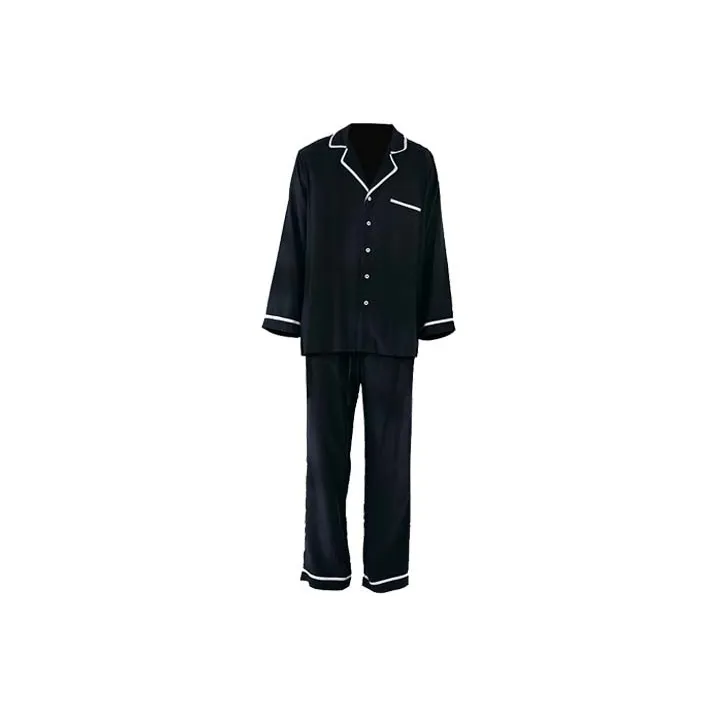 NOT JUST PAJAMA Set Men's Black, Dusty Blue-0