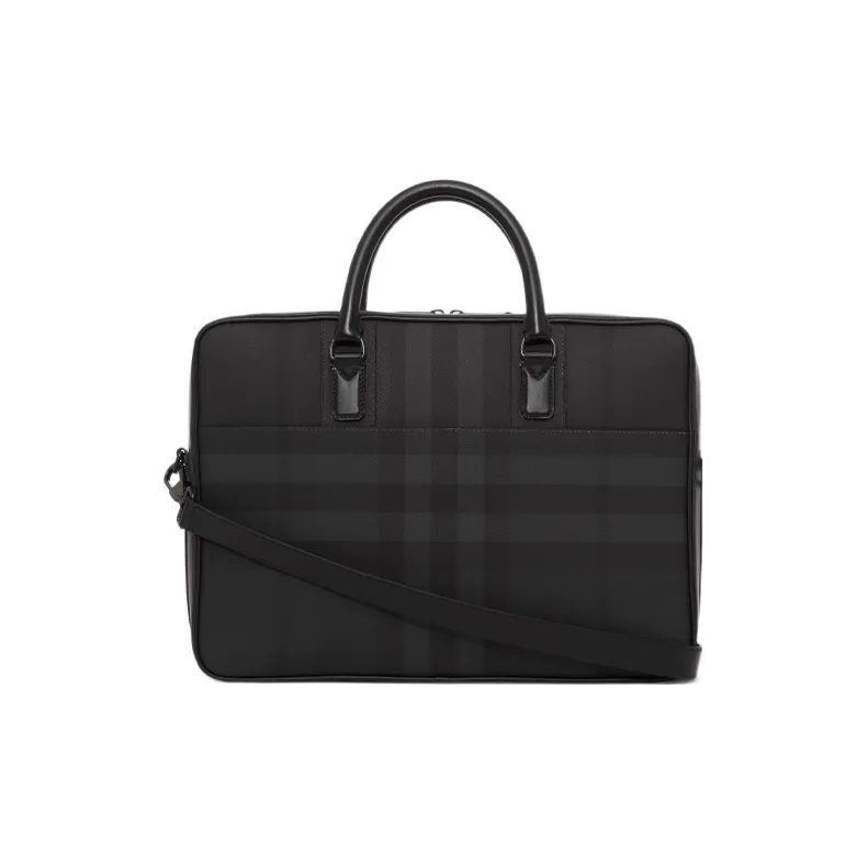 Burberry Leather Briefcase Shoulder Bag Crossbody Bag Handbag Men's Black-3