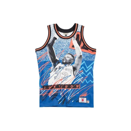 Just Don X Mitchell Ness Basketball Jerseys Men Blue