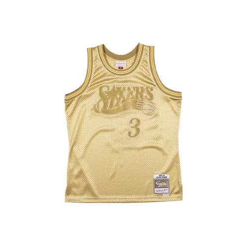 Mitchell Ness Basketball Jerseys Unisex Gold