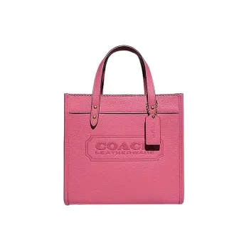 COACH Field Cow Leather Tote Bag Shopping Bag Handbag Shoulder Bag Crossbody Bag Small Size Women's Pink