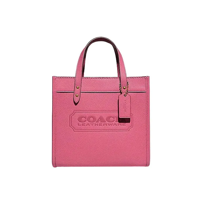 COACH Field Cow Leather Tote Bag Shopping Bag Handbag Shoulder Bag Crossbody Bag Small Size Women's Pink-0