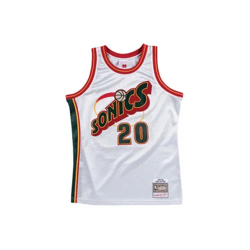 Mitchell Ness Basketball Jerseys Men Silver