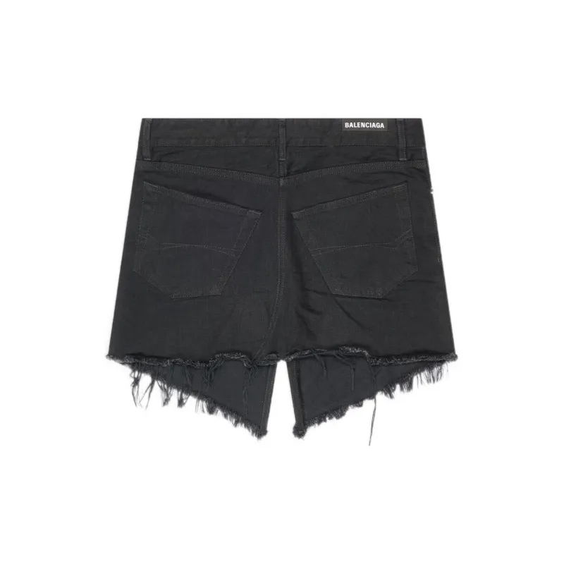 Balenciaga Cut Up Mini Skirt 'Rubber Black'-1