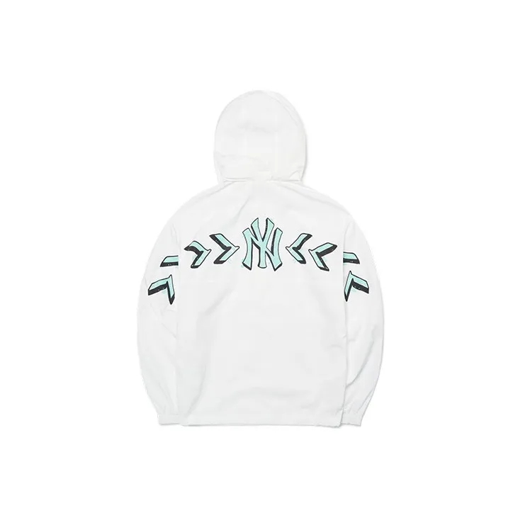 MLB New York Yankees Windbreaker Jackets Unisex White-1