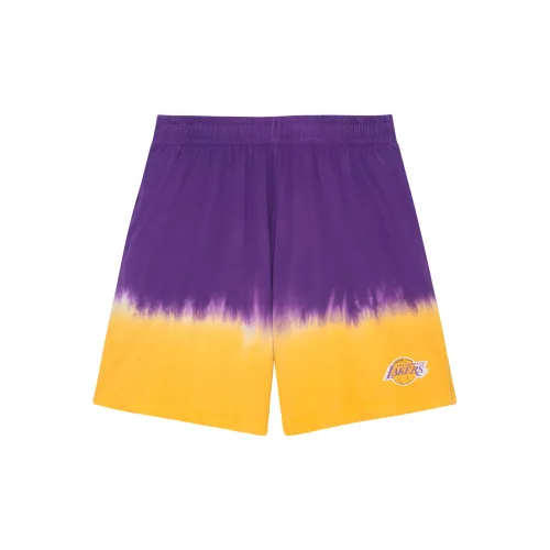 Mitchell Ness Basketball Shorts Men Purple Yellow