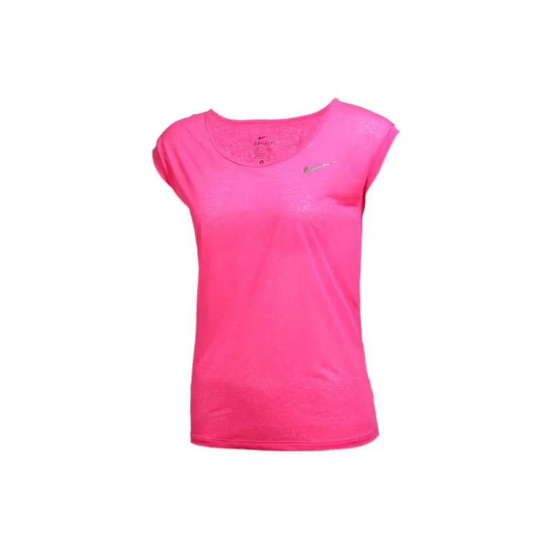 Nike Batwing Sleeve T Shirt Women's Rose Red-2