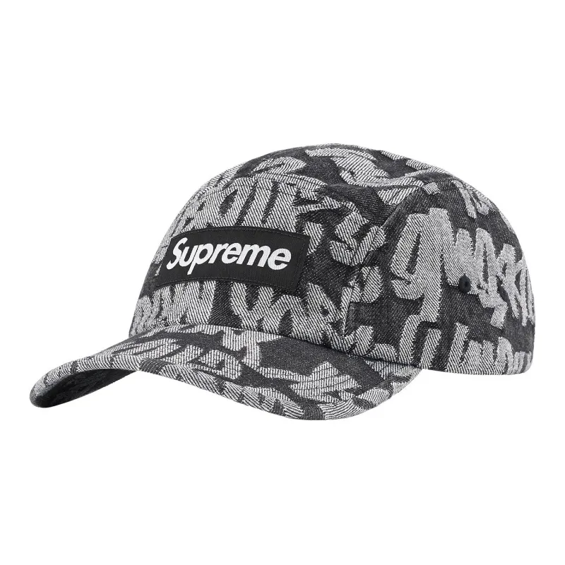 Supreme Fat Tip Jacquard Denim Camp Cap-0