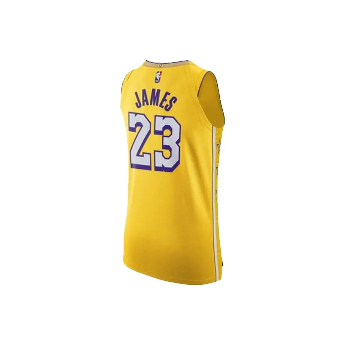 Nike Basketball Jerseys AU Player Edition 2019 2020 Los Angeles Lakers LeBron James LeBron James Men's Yellow-1