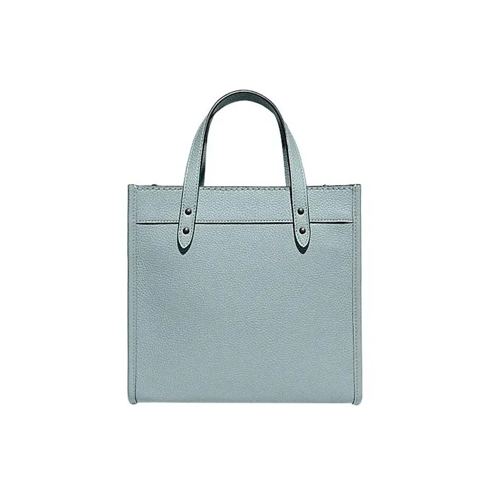 COACH Field Cow Leather Tote Bag Shopping Bag Handbag Shoulder Bag Crossbody Bag Small Size Women's Lake Blue Color-2