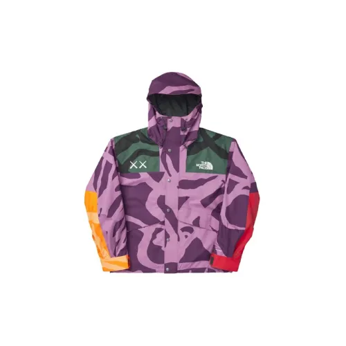 Kaws X THE NORTH FACE 1986 Series Windbreaker Jackets Unisex Purple