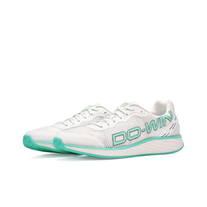 DO WIN Low Top Casual Running Shoes Unisex White Green-2