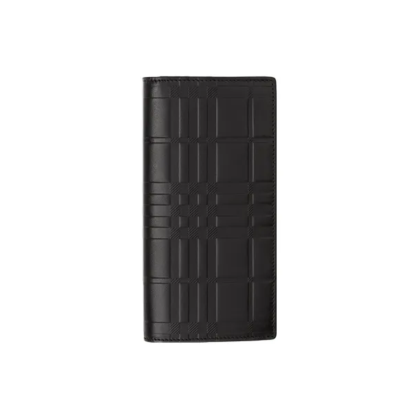 Burberry Leather Long Wallet, Card Holder, Wallet Men's Black-0