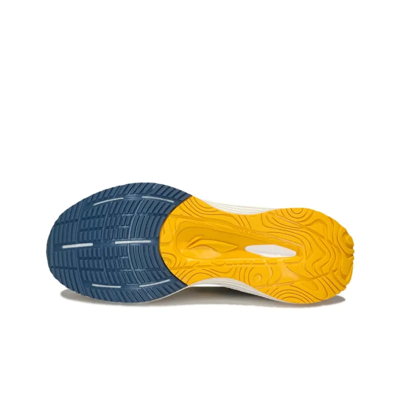 LiNing YueYing Breathable And Resilient Low-Top Running Shoes Men's White Blue Yellow-4