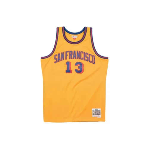 Mitchell Ness Basketball Jerseys Men Gold