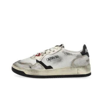 AUTRY Low Super Vintage Mesh Sneakers 'White Black' Women's