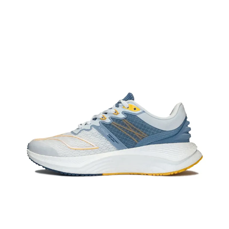 LiNing YueYing Breathable And Resilient Low-Top Running Shoes Men's White Blue Yellow-0