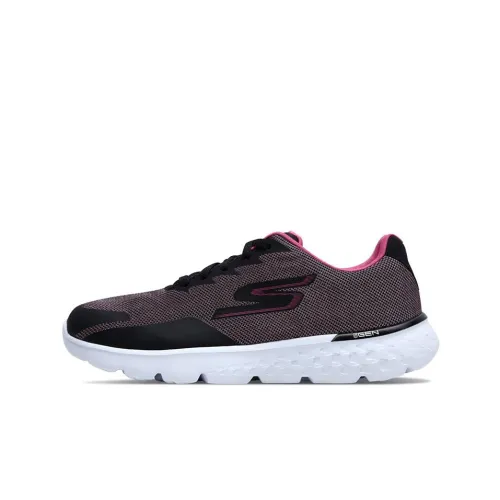 Skechers Go Run 400 Cushioning Anti-Slip And Wear-Resistant Low-Top Running Shoes Women's Black Pinkish