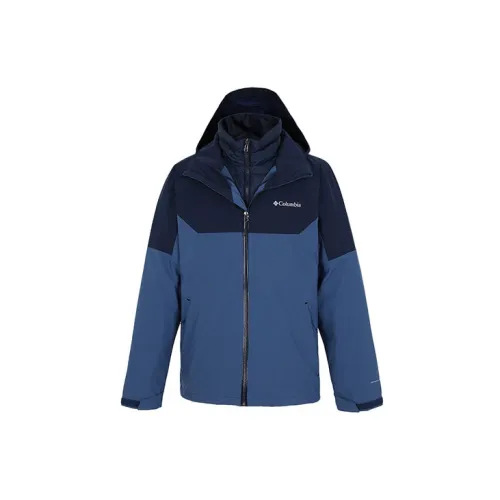 Columbia Windbreaker Jackets Men Blue