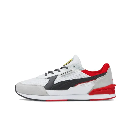 PUMA Scuderia Ferrari Running Shoes Men Low-Top White Red Gray