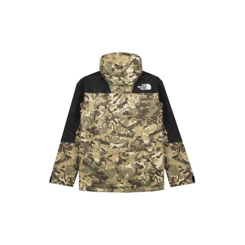 THE NORTH FACE Mountain Waterproof And Windproof Windbreaker Jacket Men's Olive Green Camouflage-1