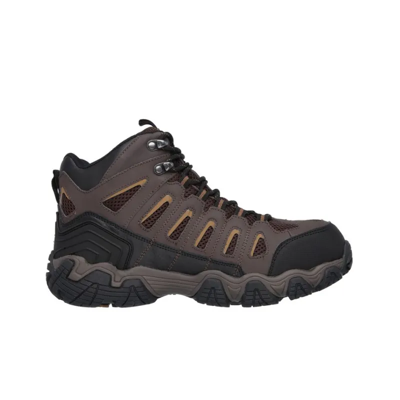 Skechers Work Hiking / Trekking Shoes Men Mid-Top Dark Brown-1