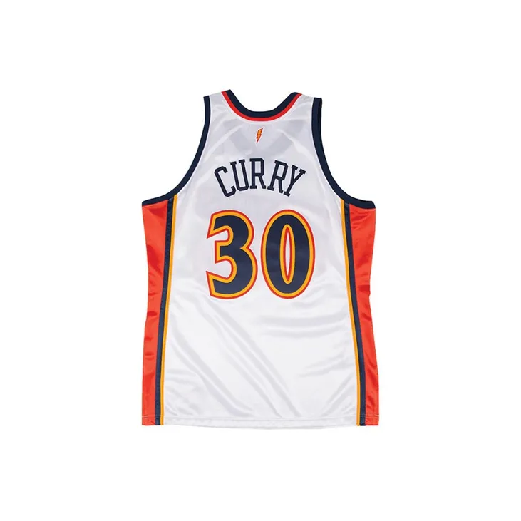Mitchell Ness 'NBA Golden State Warriors 09 Stephen Curry' Authentic Jersey-3
