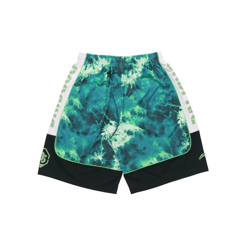 Disney X LINING Basketball Shorts Men Green Ice Texture All Over Print-1