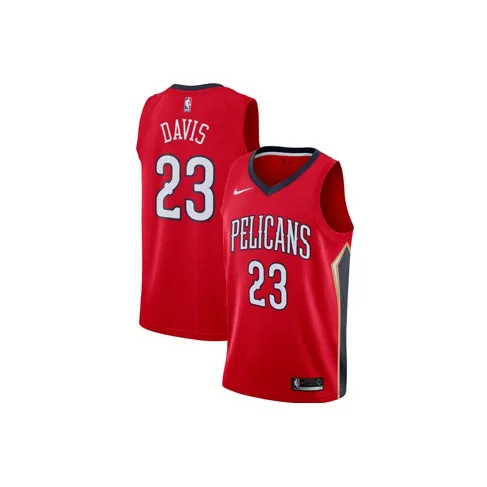 Nike x NBA Basketball Jerseys Men's Red-2