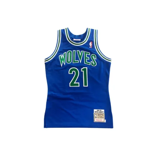 Mitchell Ness Basketball Jerseys Men Blue