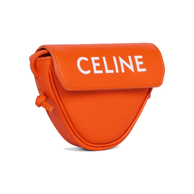 CELINE Cow Leather Crossbody Bag Mini Men's Orange-2
