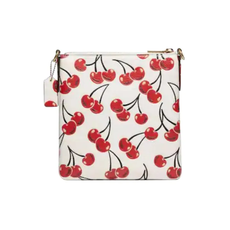 COACH Kitt Pebbled Leather Messenger Bag, Shoulder Bag, Crossbody Bag Women's Chalk White-1