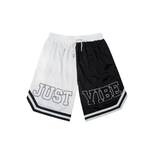 JUST VIBE Basketball Shorts Unisex Black/White