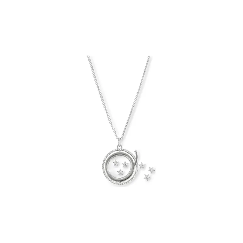 PCMY Lucky Wish Rhinestone Embellished Stars Necklace Accessories Unisex-6