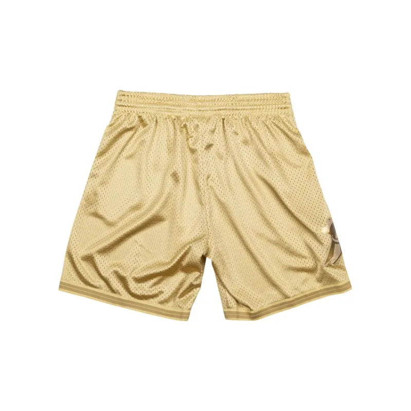 Mitchell Ness Basketball Shorts Men Gold-1