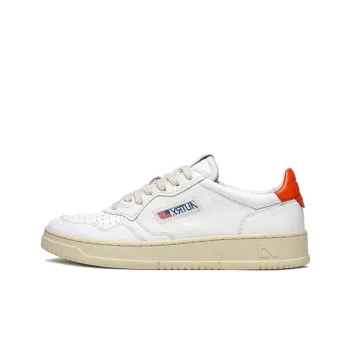 AUTRY Medalist Leather Low 'White Orange'