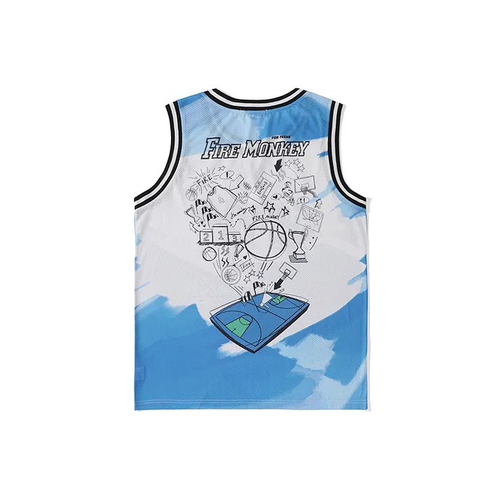 FireMonkey Basketball Jerseys Unisex-9
