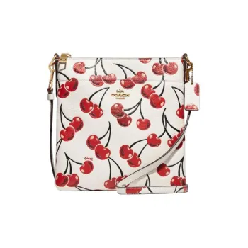 COACH Kitt Pebbled Leather Messenger Bag Shoulder Bag Crossbody Bag Women's Chalk White