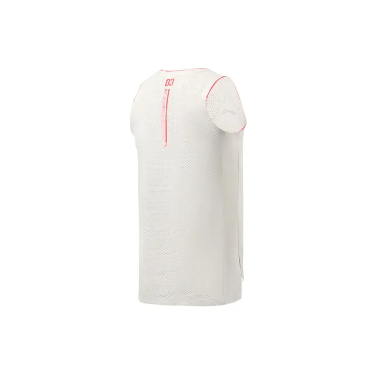 LiNing Basketball Collection Basketball Jerseys Men's Mist White-1