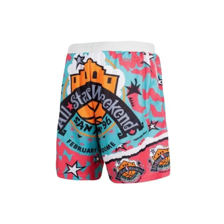 Mitchell & Ness Basketball Shorts Men's Cyan Pink-1