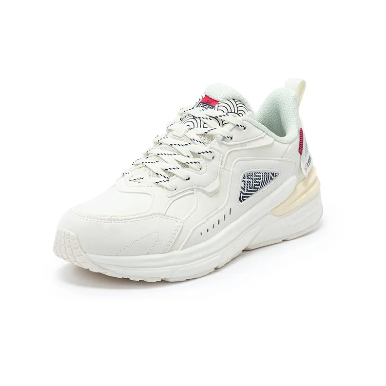 361° Casual Shoes Women's Low Top Feather White/Electric Glow Rose Red-2