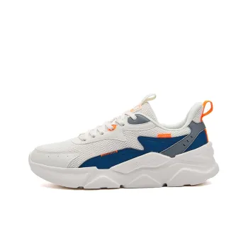 361° Anti Slip Wear Resistant Low Top Sports Casual Shoes Men's White Cyan