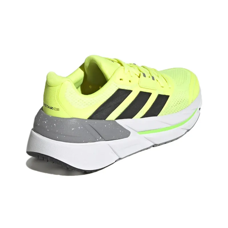 Adidas Adistar CS Wear Resistant Low Top Running Shoes Men's Neon Yellow-3