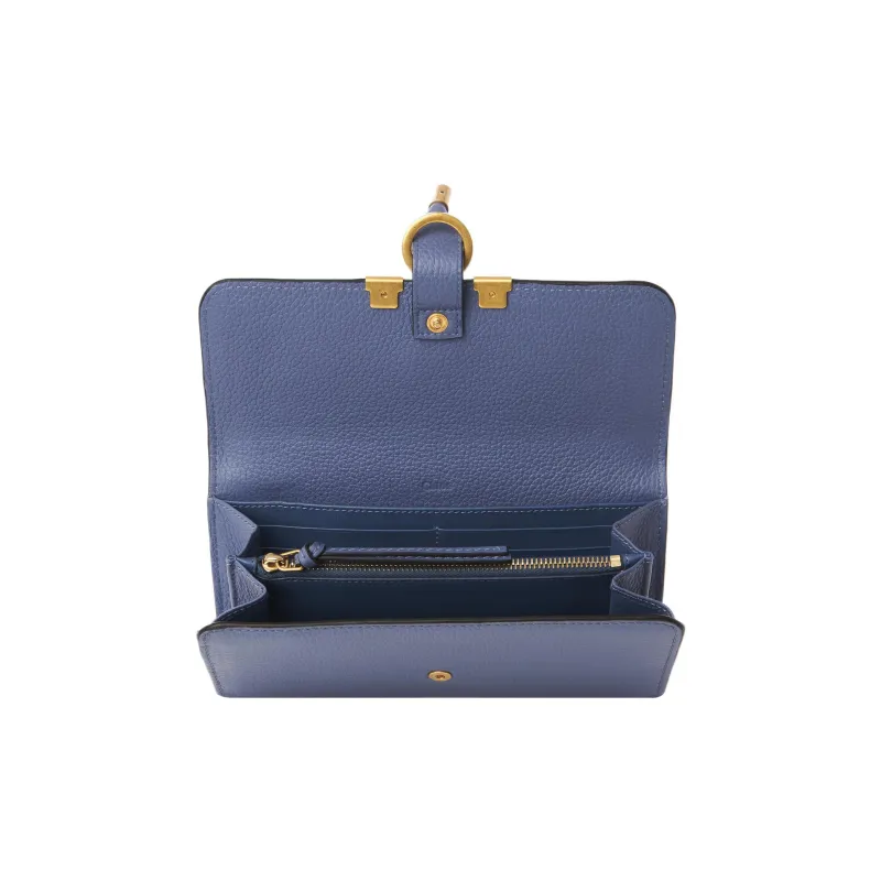 Chloe Chloé Bags Calfskin Wallet Women's Blue-2
