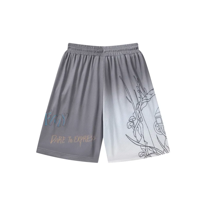 FireMonkey Basketball Shorts Unisex Gray-1